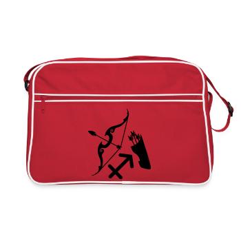 Sagittarius zodiac sign - Retro Bag - red/white - Front