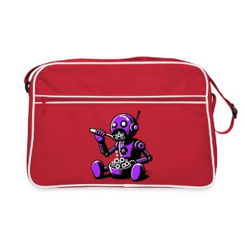 Robot extraterrestre martien extraterrestre - Sac Retro - rouge/blanc - Devant