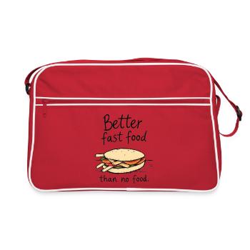 Mieux vaut de la restauration rapide que pas de nourriture - Sac Retro - rouge/blanc - Devant