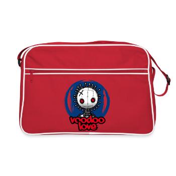 Voodoo-Liebe - Retro Tasche - Rot/Weiß - Vorne
