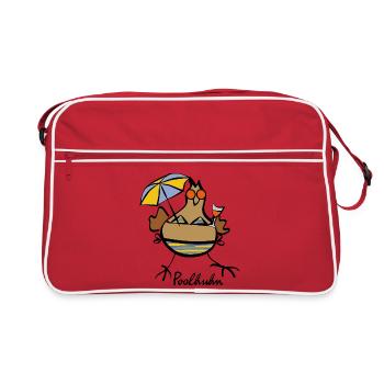 RIKELS Ferien T-Shirt 2026 - Retro Tasche - Rot/Weiß - Vorne