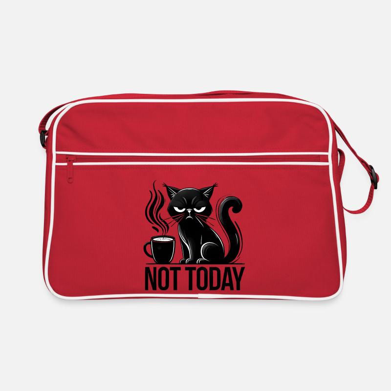 Annyoed Cat with Coffee, Love Cats  Retro Bag