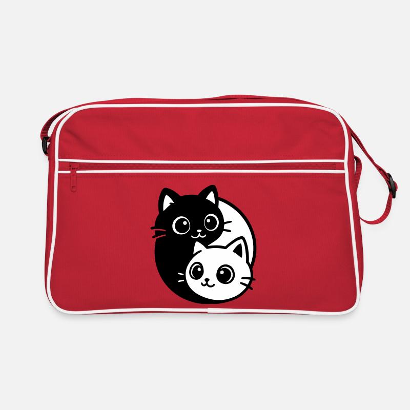 Portrait de chat Ying Yang Sac Retro
