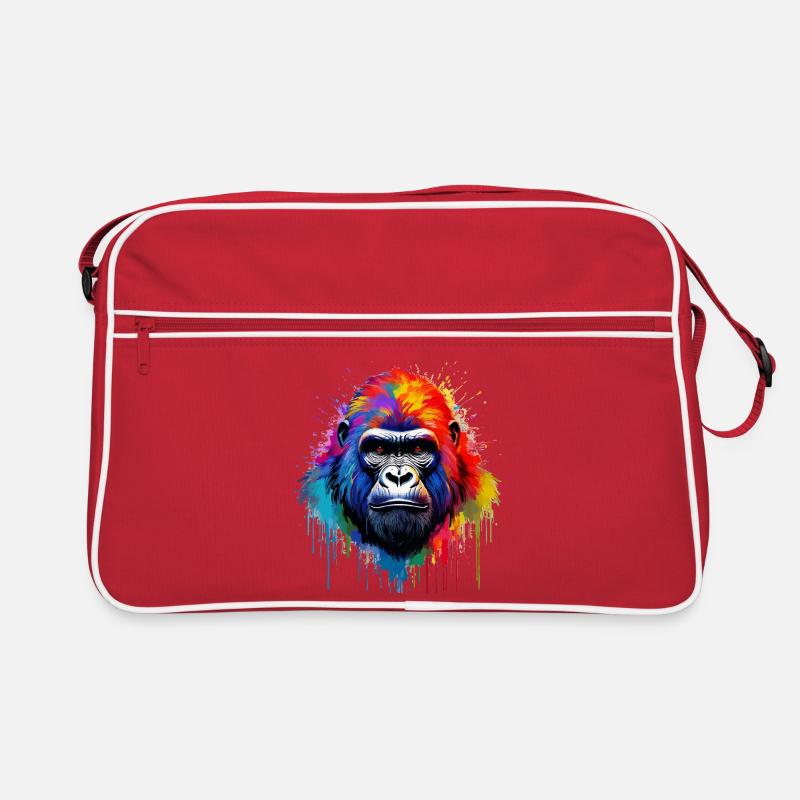 Rainbow Gorilla Art Splash Retro Bag