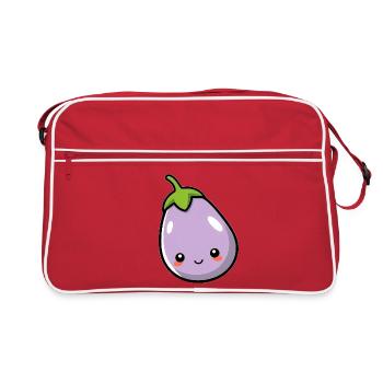 aubergine - Sac Retro - rouge/blanc - Devant