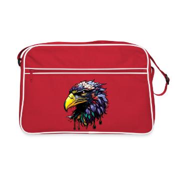 Aigle coloré à plumes éclatantes - Sac Retro - rouge/blanc - Devant