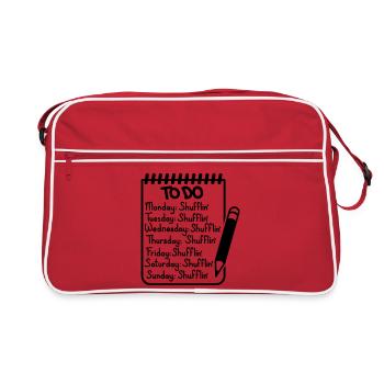 Every Day I'm Shufflin' – Party Electro Club - Retro Tasche - Rot/Weiß - Vorne