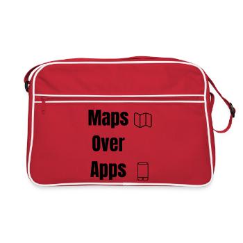 Maps Over Apps – Chemise de voyage - Sac Retro - rouge/blanc - Devant