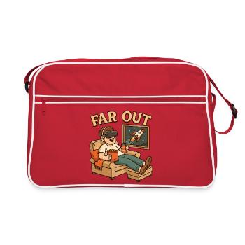 Astronaute cool Puces VR Regarder la télévision Se détendre - Sac Retro - rouge/blanc - Devant