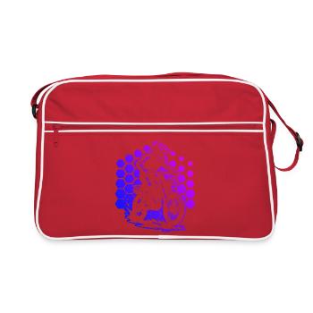 Motif amusant de motocross - Sac Retro - rouge/blanc - Devant
