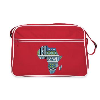 Africa Map Tribal - Retro Bag - red/white - Front