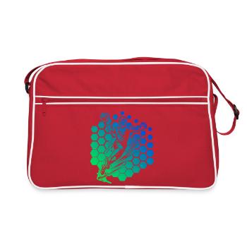 Un incontournable pour les joueurs de handball sérieux (hommes) - Sac Retro - rouge/blanc - Devant