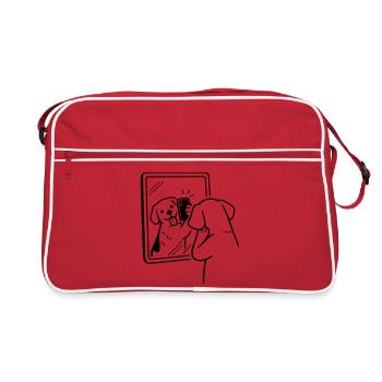 Chien Selfie Chien - Sac Retro - rouge/blanc - Devant