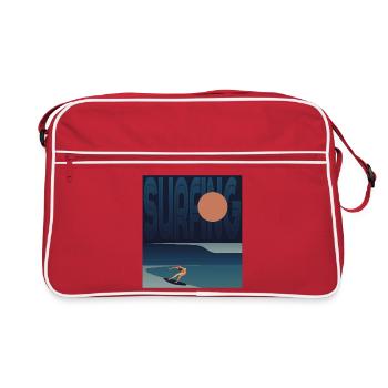 SURFER WAVE - Retro Bag - red/white - Front