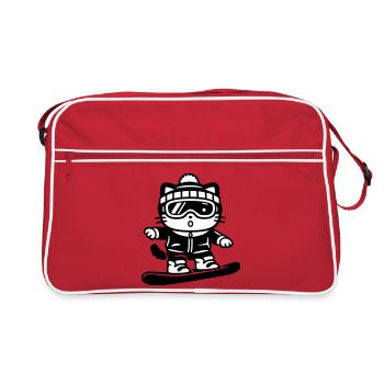 Snowboard Cat - Sac Retro - rouge/blanc - Devant
