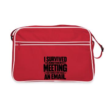 Funny Office Humor Meeting Email Design - Retro Bag - red/white - Front