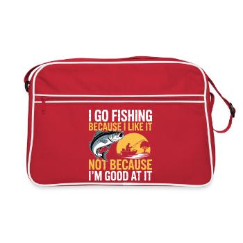 Aller pêcher parce que j’aime ça - Sac Retro - rouge/blanc - Devant