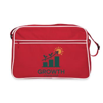 Growth Step by Step – Success & Growth - Retro Bag - red/white - Front