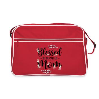 Happy To Be Mom Mom Gift - Retro Bag - red/white - Front