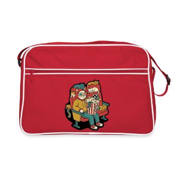 Cat Cinema Popcorn Lounge - Retro Bag - red/white - Front