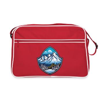 Montagnes - Sac Retro - rouge/blanc - Devant