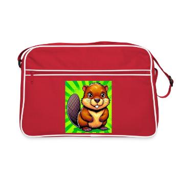 beaver - Retro Bag - red/white - Front