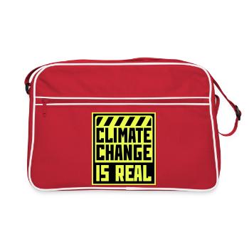 Le changement climatique est la véritable science du changement climatique - Sac Retro - rouge/blanc - Devant