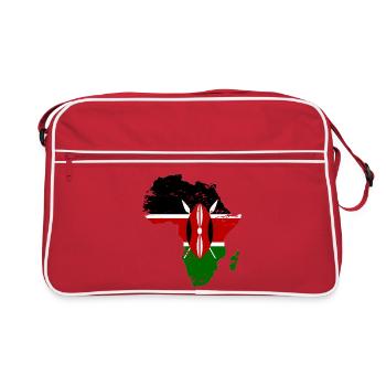Kenia_Flagge_Afrika_used_used - Sac Retro - rouge/blanc - Devant