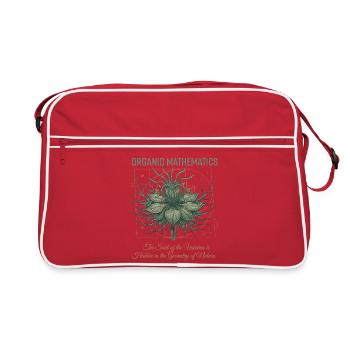 Geometrie der Naturpflanze - Retro Tasche - Rot/Weiß - Vorne