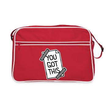 Tu as cette citation motivationnelle et inspirante - Sac Retro - rouge/blanc - Devant