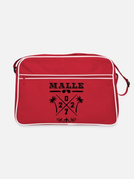 Malle 2027 - Retro Tasche - Rot/Weiß - Vorne