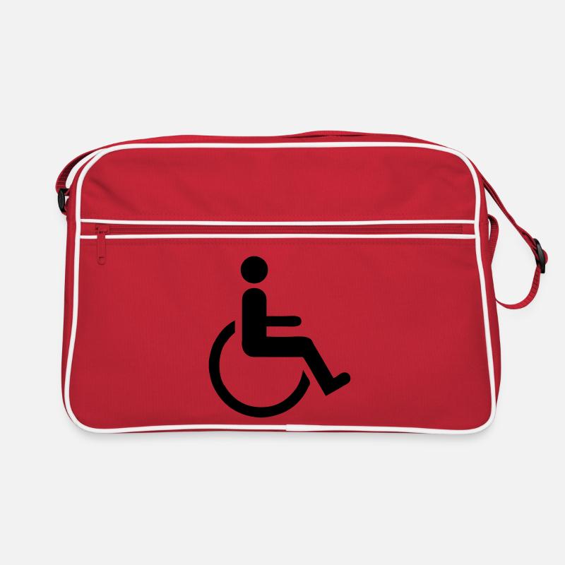 Rollstuhlfahrer Retro Tasche