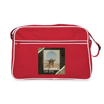 Style de vie à Amsterdam - Sac Retro - rouge/blanc - Devant