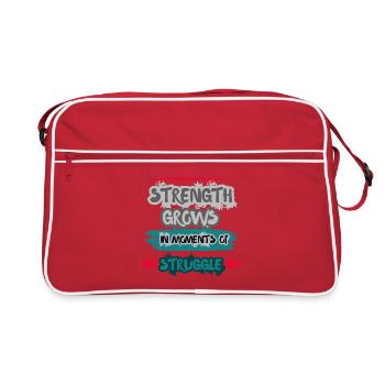 Strength Grows in Moments of Struggle. - Retro Bag - red/white - Front