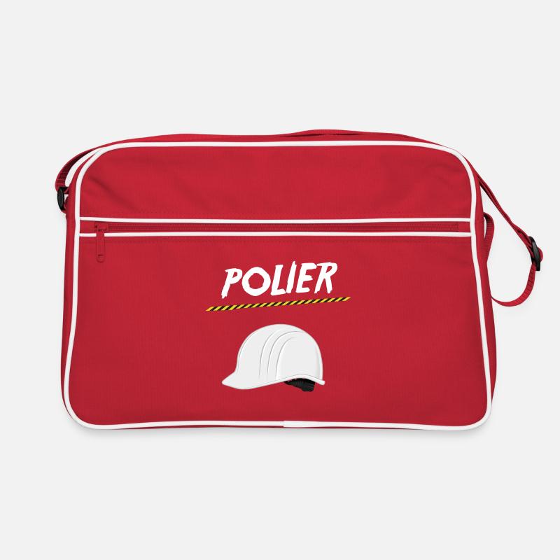 Polier - Retro Tasche - Rot/Weiß