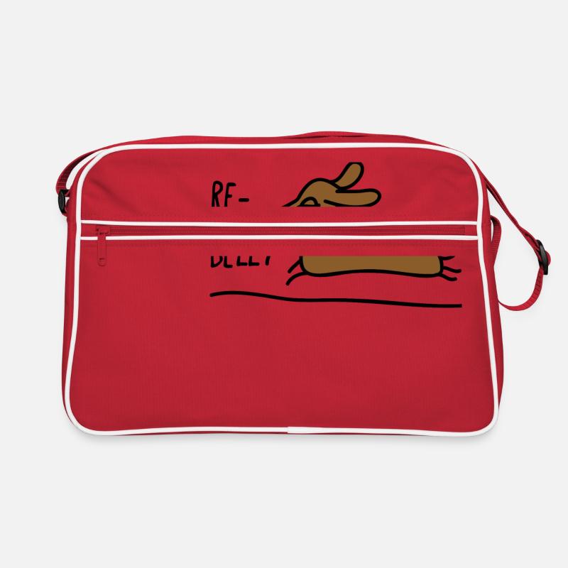 Dachshund as a rebel Retro Bag