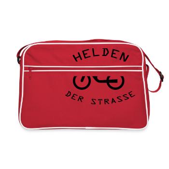 Helden der STRASSE - Retro Tasche - Rot/Weiß - Vorne