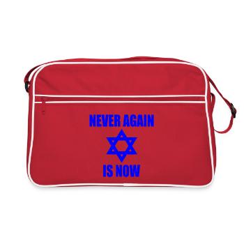 Never again is now - Retro Bag - red/white - Front