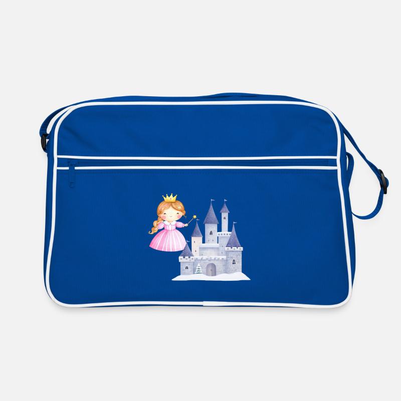 Princesse devant le château de neige Sac Retro