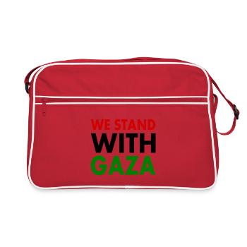 We stand with palestine - Retro Bag - red/white - Front