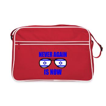 Never again is now - Retro Bag - red/white - Front