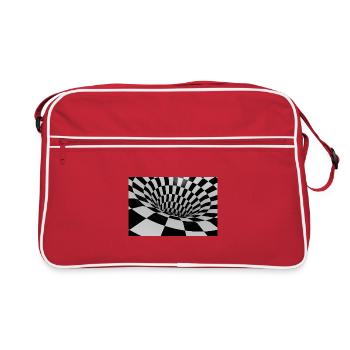 Tunnel Carreaux Noir et Blanc - Sac Retro - rouge/blanc - Devant