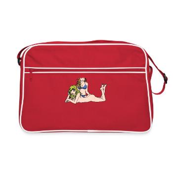 Sexy Girls Erotic Nude Women Fantasy Sex - Retro Bag - red/white - Front