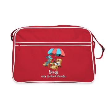 Wellness-Paradies Hallig Hooge - Retro Tasche - Rot/Weiß - Vorne