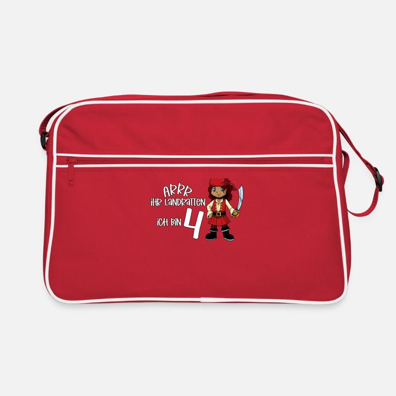 Geburtstagsshirt Pirat - 4 Geburtstag Mädchen Retro Tasche