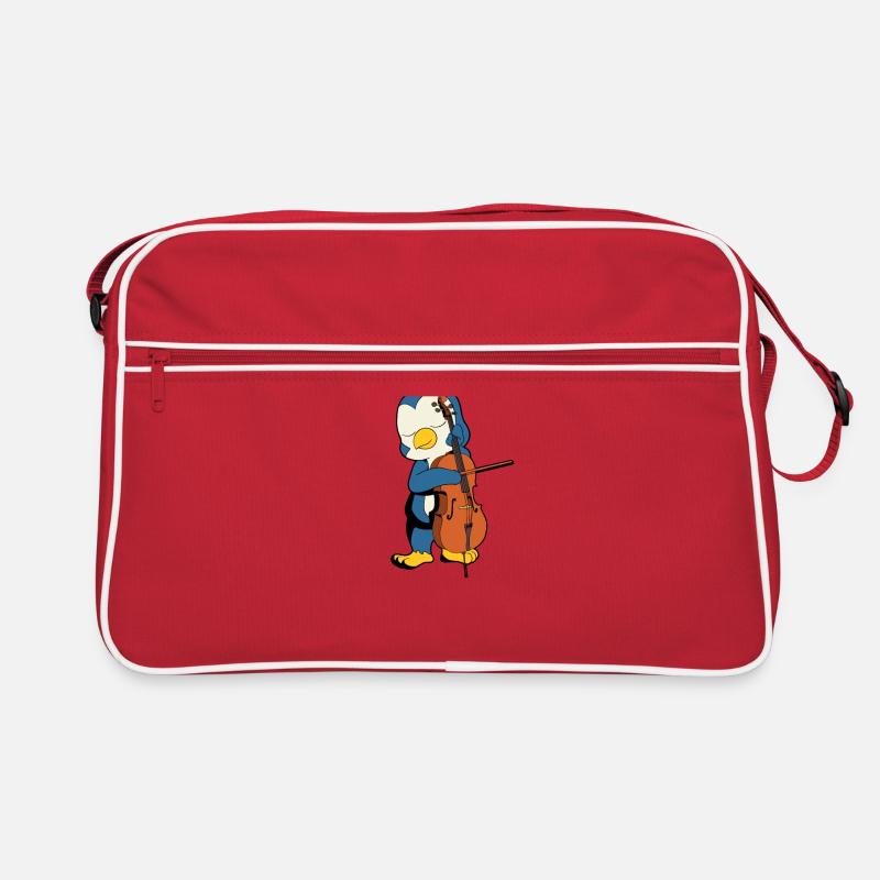 Comic Penguin joue du violoncelle Sac Retro