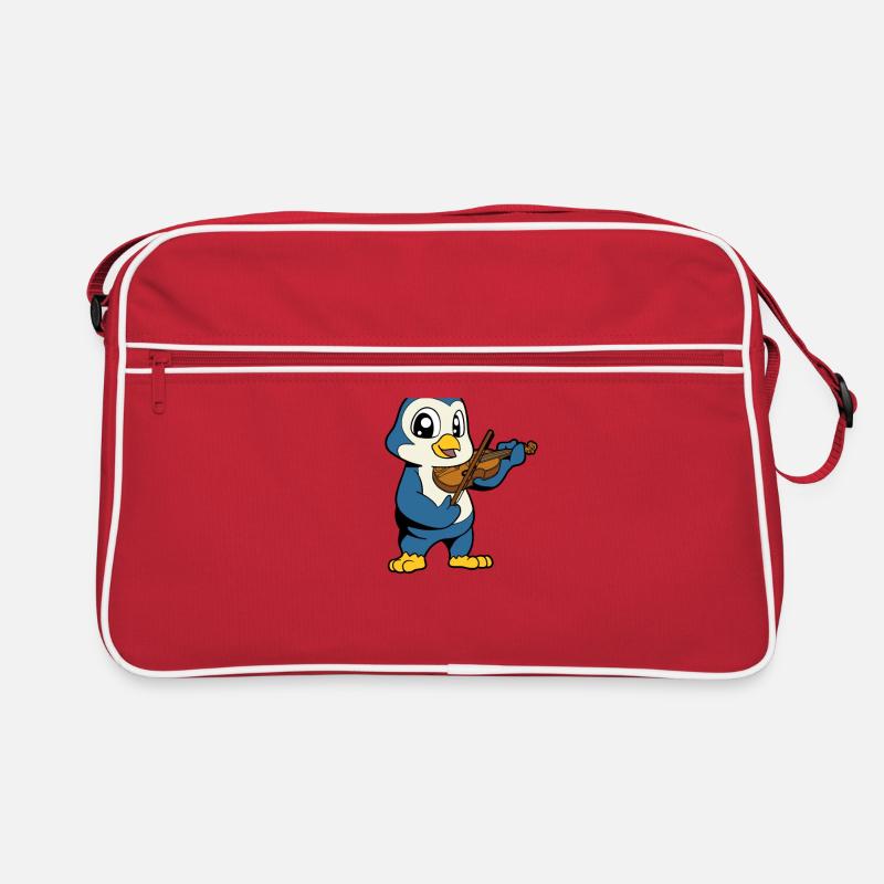 Comic Penguin joue du violon Sac Retro