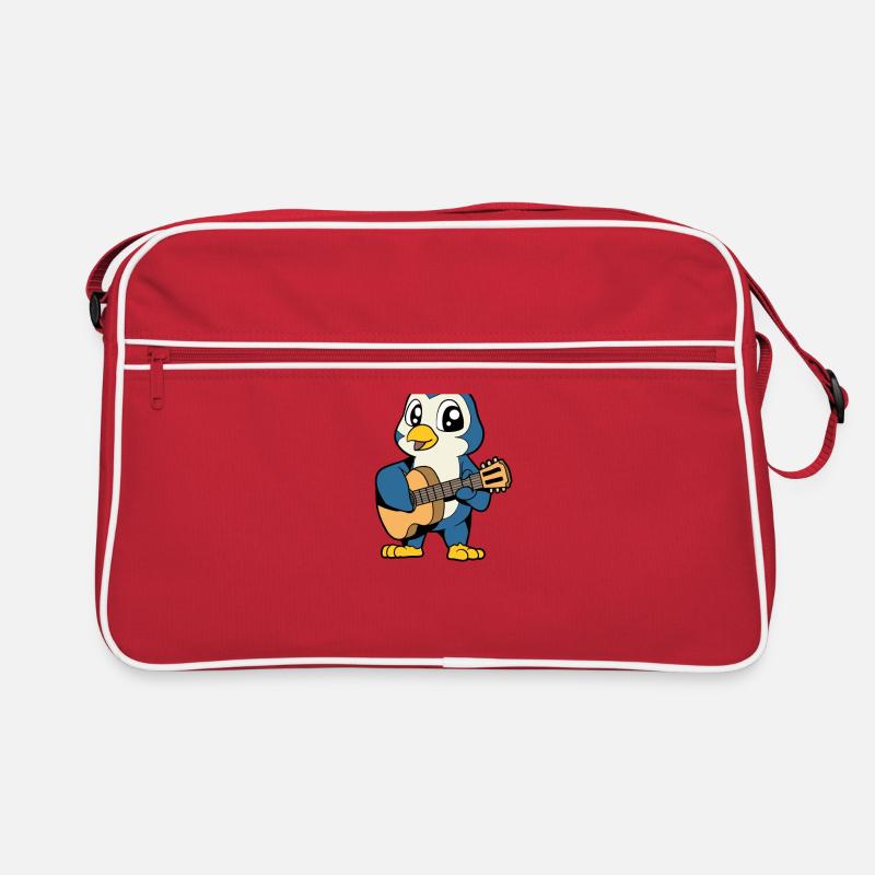 Comic Penguin joue de la guitare Sac Retro