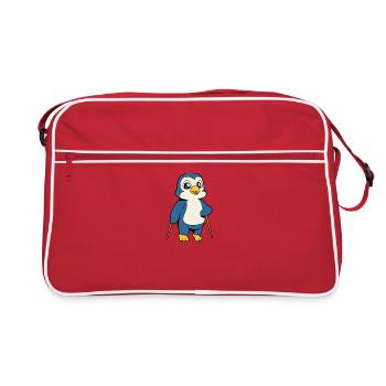 Nordic Walking Comic Penguin - Retro Bag - red/white - Front