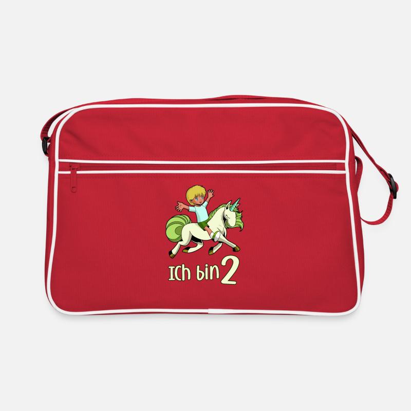 Geburtstagsshirt Einhorn - 2 Geburtstag Junge Retro Tasche